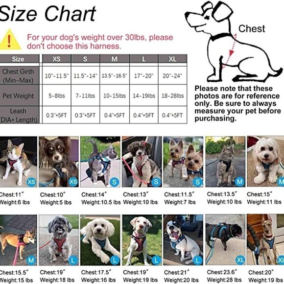 MATILOR XL Pink/Black/White Plaid Dog Harness/Vest With Light Pink Leash - Picture 8 of 8